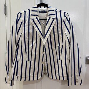 POLO Ralph Lauren Blue and White Striped Jacket